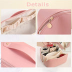 Wired Opening PU Travel Makeup Bag Two Colours | StorageOZ