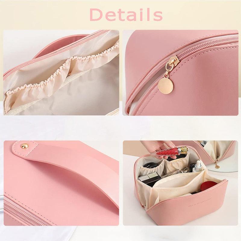 Wired Opening PU Travel Makeup Bag Two Colours | StorageOZ