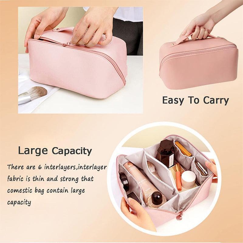 Wired Opening PU Travel Makeup Bag Two Colours | StorageOZ