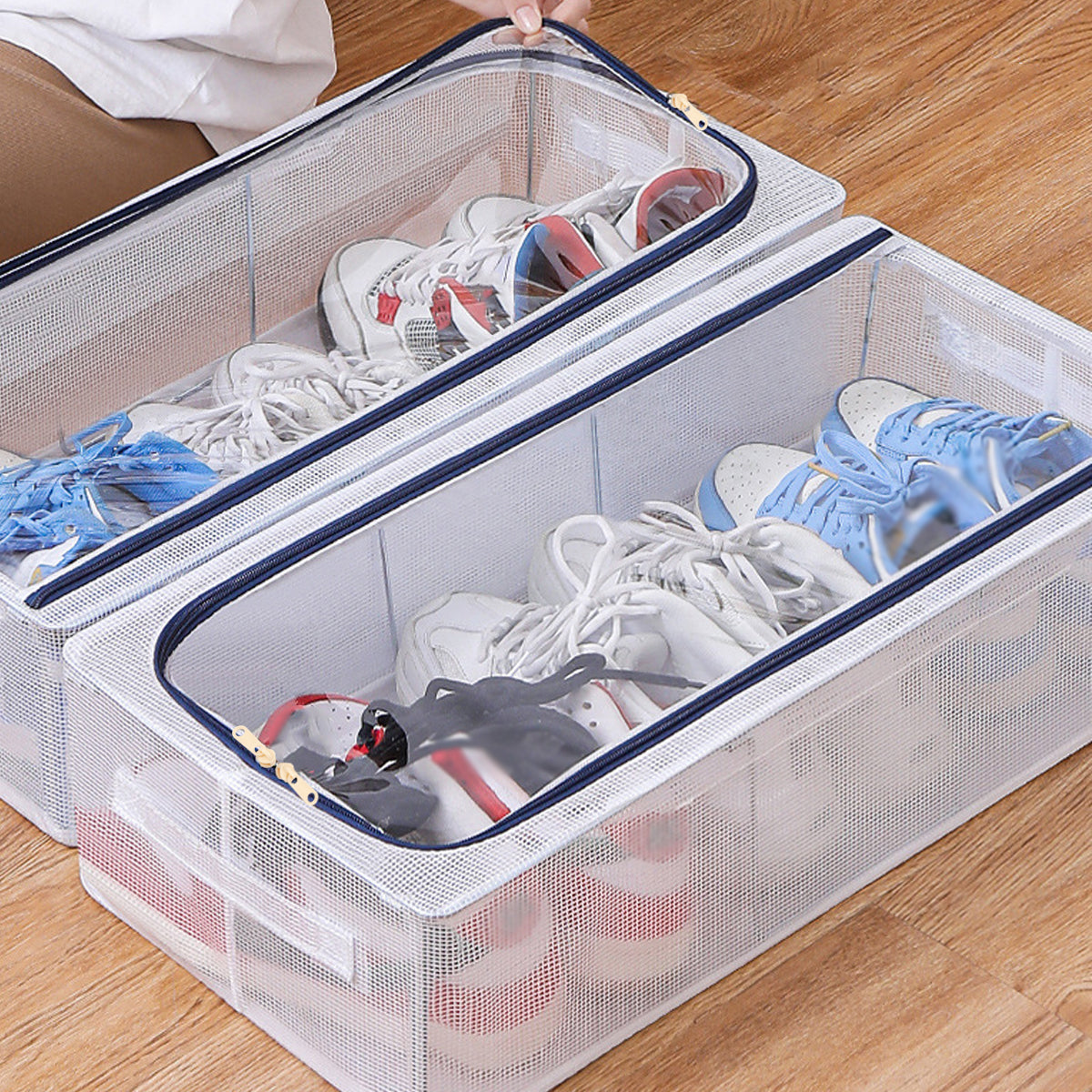 Clear Steel Frame Storage Boxes Two Sizes | StorageOZ