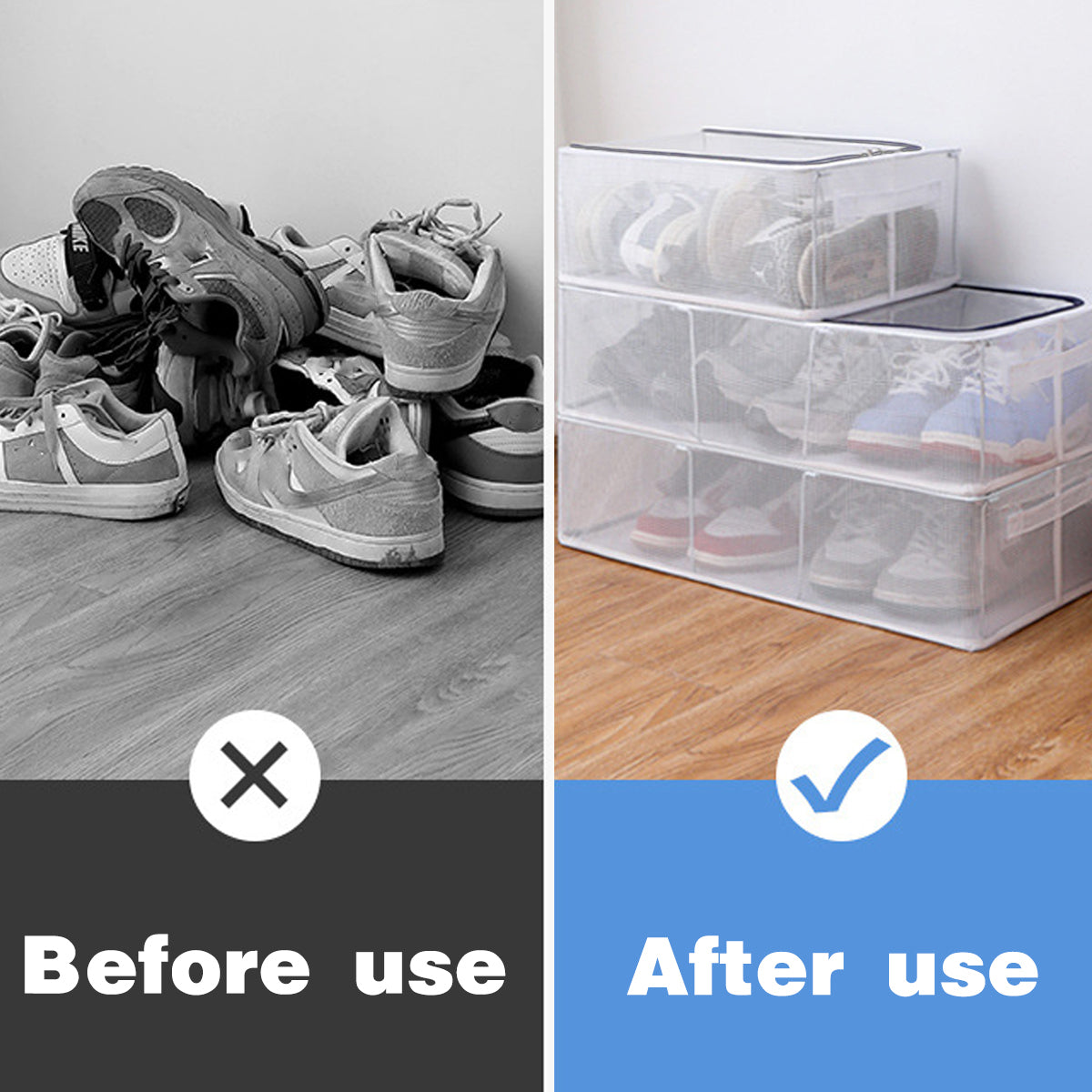 Clear Steel Frame Storage Boxes Two Sizes | StorageOZ