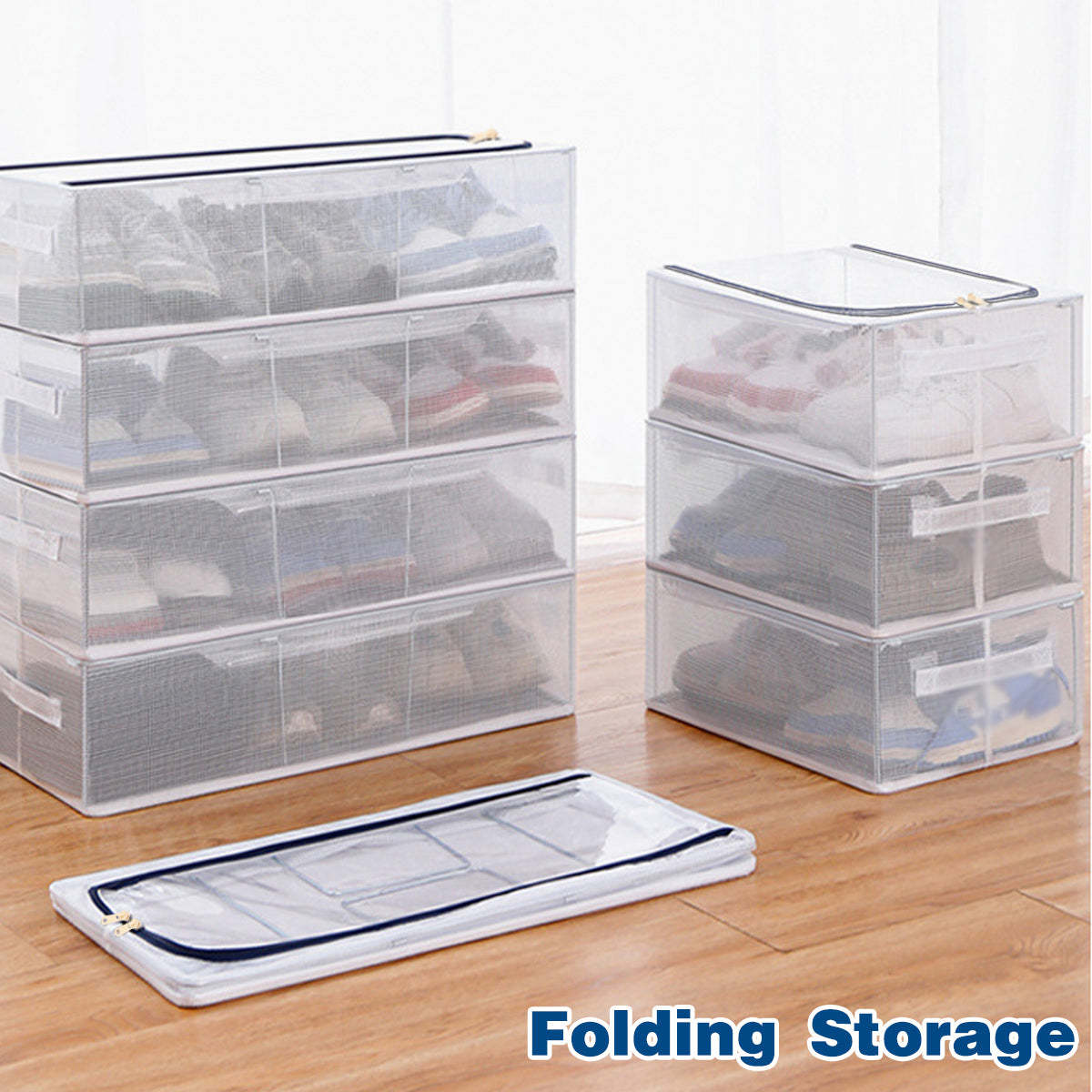 Clear Steel Frame Storage Boxes Two Sizes | StorageOZ