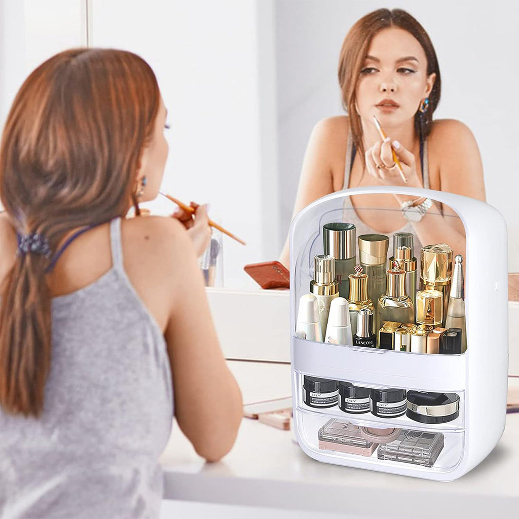 Large Cosmetic Box with Clear Cover Two Colours | StorageOZ