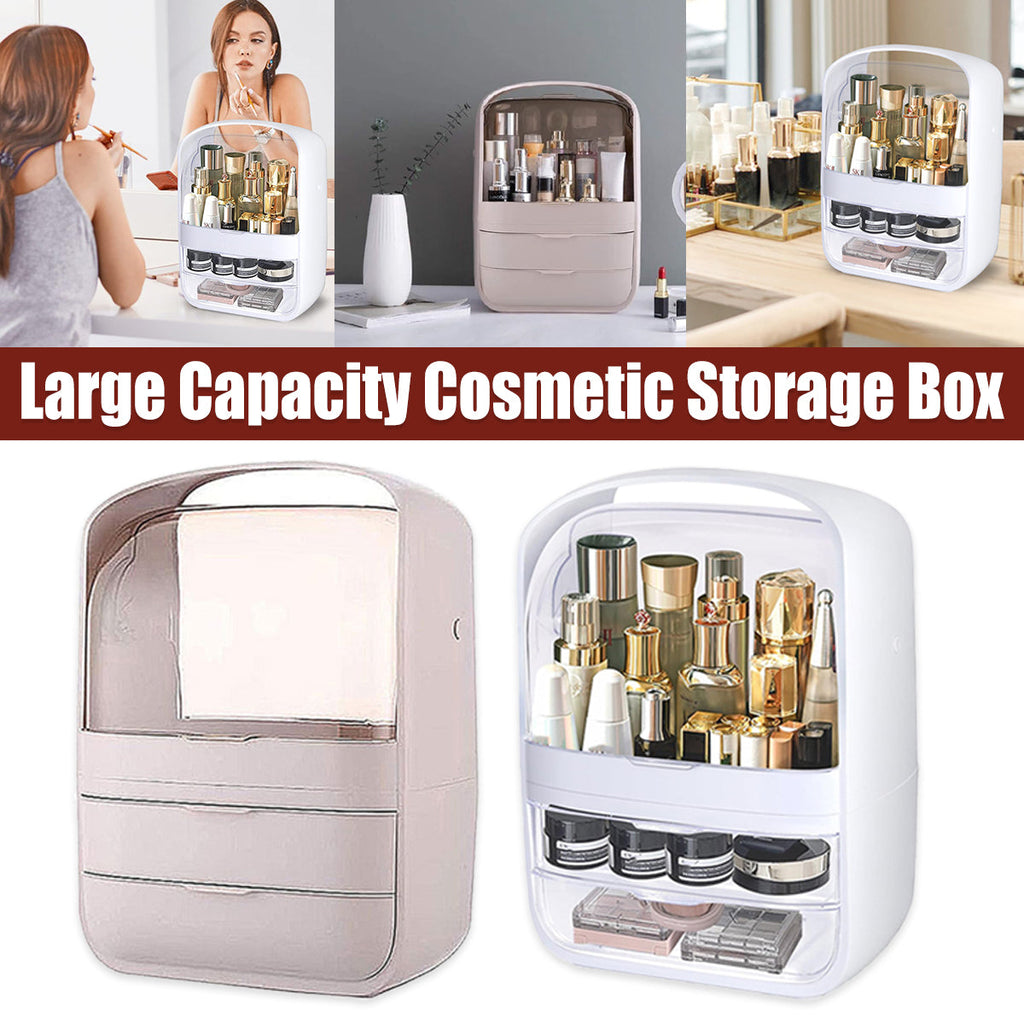 Large Cosmetic Box with Clear Cover Two Colours | StorageOZ