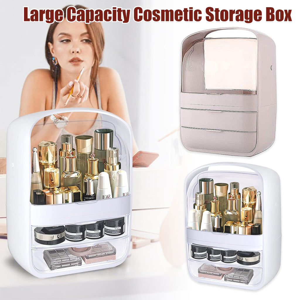 Large Cosmetic Box with Clear Cover Two Colours | StorageOZ