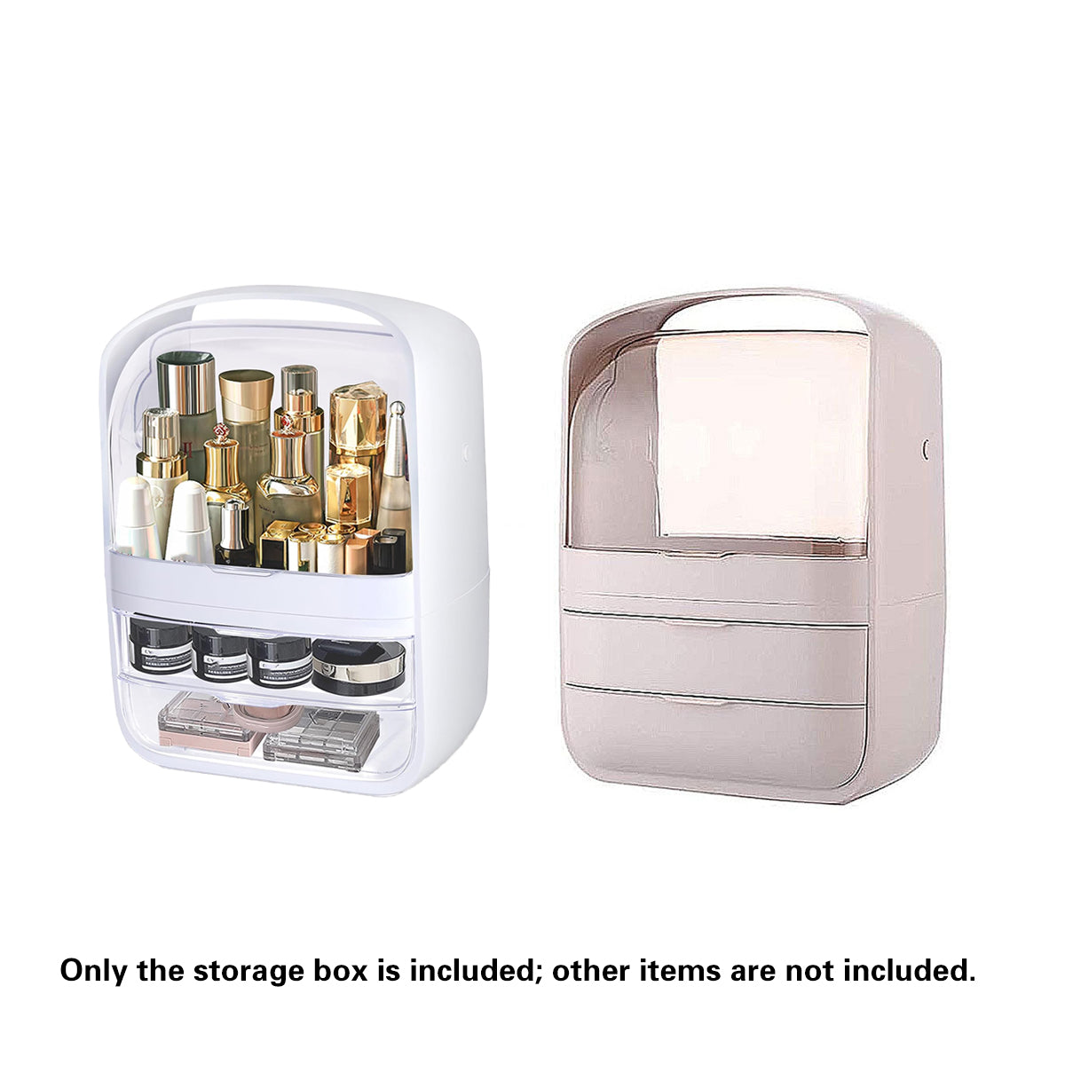 Large Cosmetic Box with Clear Cover Two Colours | StorageOZ