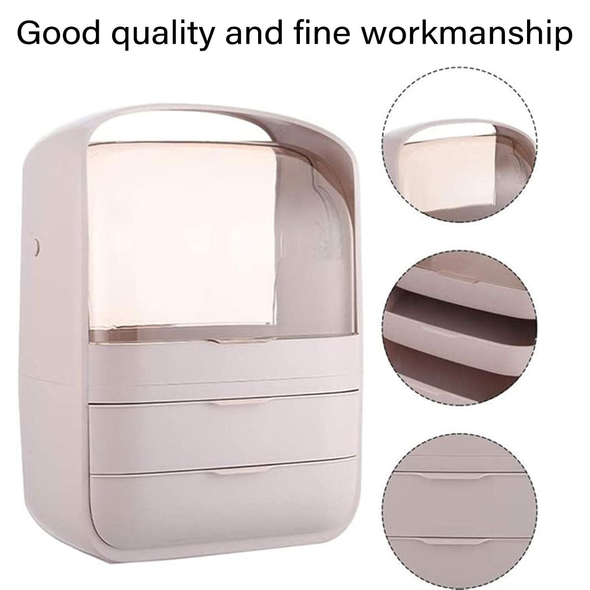 Large Cosmetic Box with Clear Cover Two Colours | StorageOZ