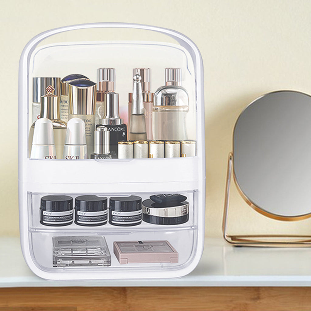 Large Cosmetic Box with Clear Cover Two Colours | StorageOZ