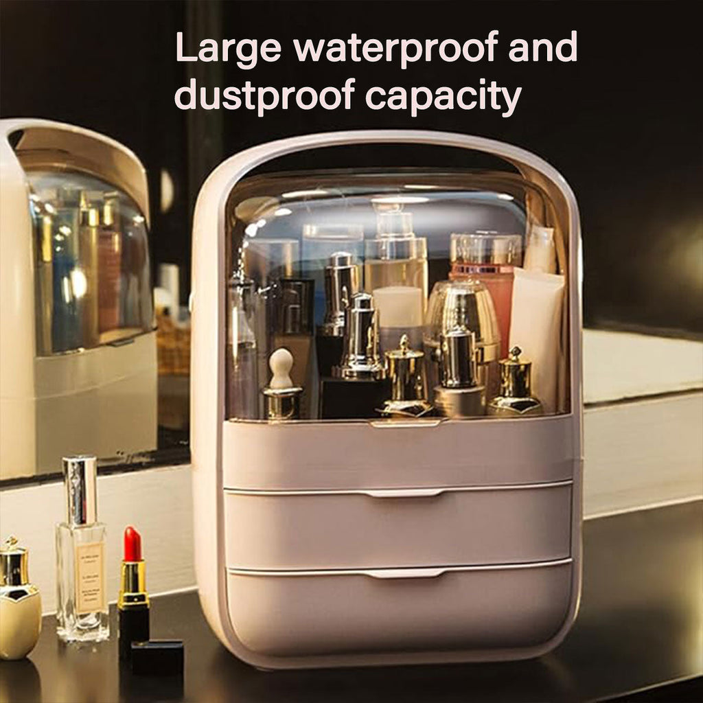 Large Cosmetic Box with Clear Cover Two Colours | StorageOZ