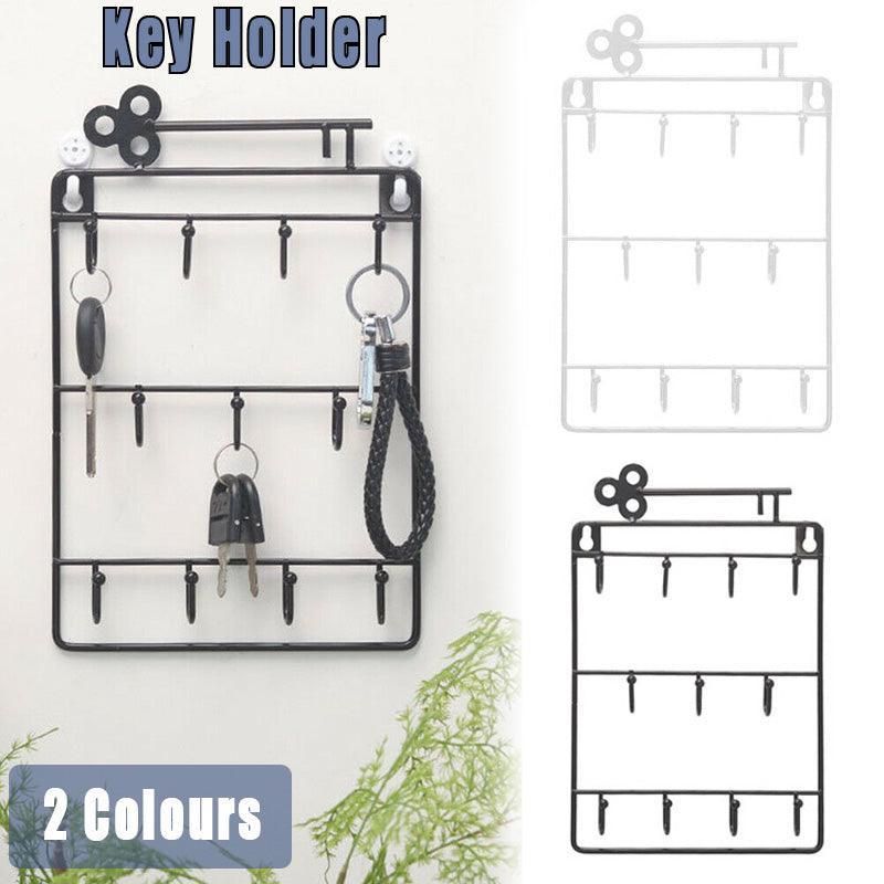 11 Hook Wire Key Storage Rack Two Colours | StorageOZ