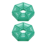 2 Pcs 7 Grid Pill Storage Boxes Eight Colours | StorageOZ