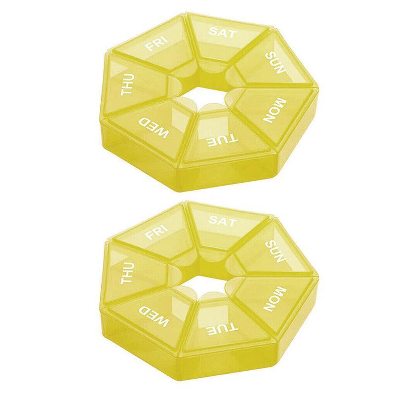 2 Pcs 7 Grid Pill Storage Boxes Eight Colours | StorageOZ